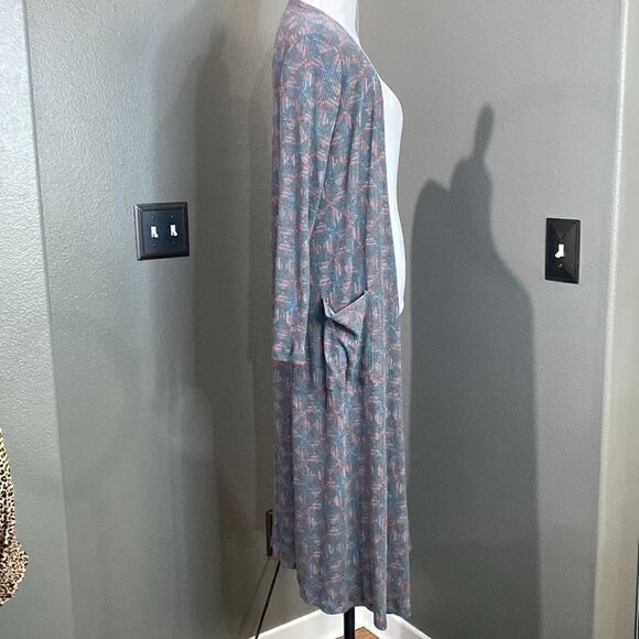 NWT Lularoe Sarah Open Front Longline Cardigan Geo Print - Picture 6 of 14